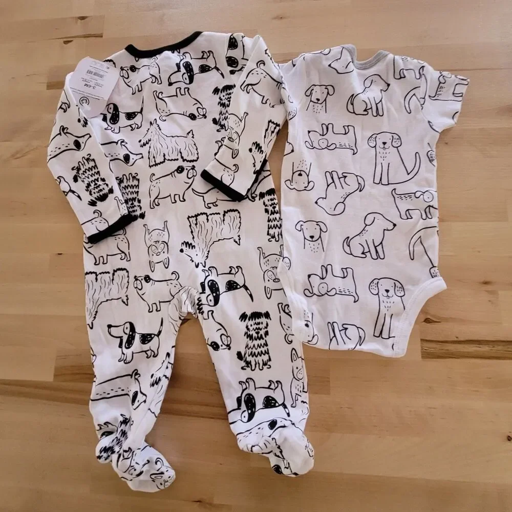 Baby Boy Clothing Lot 3m 3-6m Carter's NEW Spring Summer One Piece Pajamas Blue